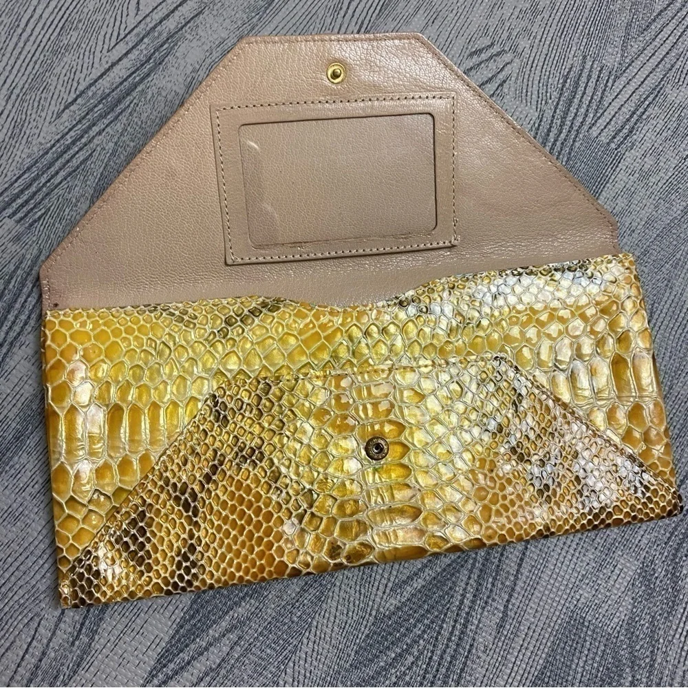 Abas Snakeskin Envelope Clutch/Wallet
